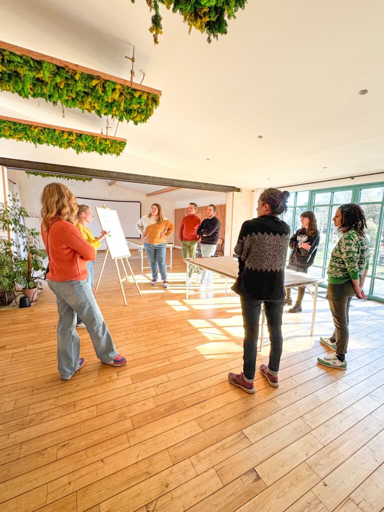 Atelier Vision collectif animé à l’Oasis Fontmarie pour co-construire la vision d’équipe